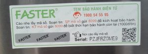 tem bao hanh lo vi song ket hop nuong faster fs mov01 - Lò vi sóng kết hợp nướng Faster FS MOV01