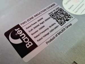tem thong tin bep tu cao cap bauer be 35ss - Bếp từ Bauer BE-35SS