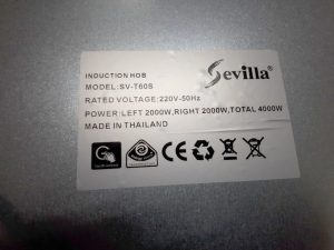 tem thong tin bep tu sevilla sv t60s - Bếp từ Sevilla SV-T60S