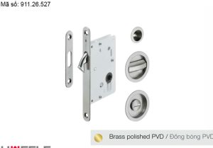Bộ thân khóa cho cửa trượt Hafele màu đồng bóng 911.26.527