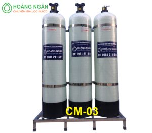 Hệ thống lọc tổng 600L 3 cột lọc 844 Van tay