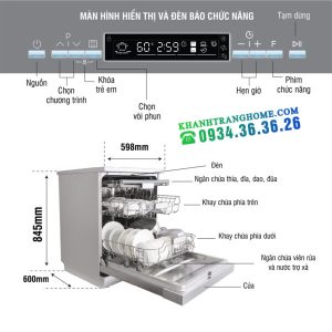 thong tin 01 1 - Máy rửa bát Kocher KDEU-8835BL