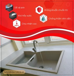 thong tin noi bat chau rua carysil lac2 mau cornflakes - Chậu rửa Carysil LAC2 màu Arena
