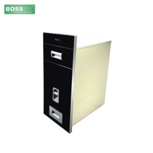 Thùng gạo mặt gương nút nhấn BOSSEU BS250Black