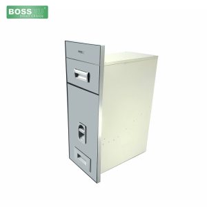 Thùng gạo mặt gương nút nhấn BOSSEU BS250Silver