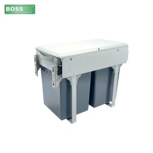 Thùng rác đôi âm tủ gắn cánh BOSSEU BS1300R