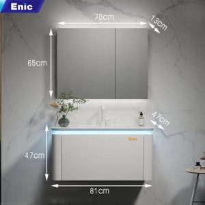 Bộ tủ phòng tắm cao cấp Enic BT - 80cm Gương Thông Minh