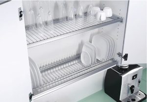Trọn bộ giá bát 2 tầng Hafele KT-800 màu inox
