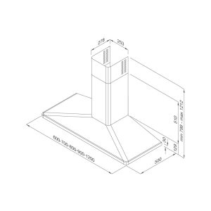 varese k5020 - Máy hút khói, khử mùi Malloca áp tường Malloca VARESE-K5020