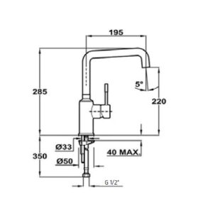 voi frame915 1 - Vòi Rửa Teka FRAME 915 509150210
