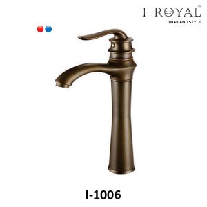 VÒI LAVABO NÓNG LẠNH MẠ ĐỒNG CỔ ĐIỂN I-ROYAL I-1006