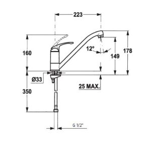 voi mtp913 1 - Vòi Rửa Teka MTP 913 469130210