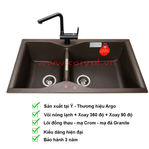 voi rua carysil g 0555p mau nera 2 - Vòi rửa Argo G-0555P màu Nera