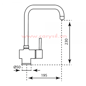 voi rua carysil i 2451 3 - Vòi rửa Argo i-2451