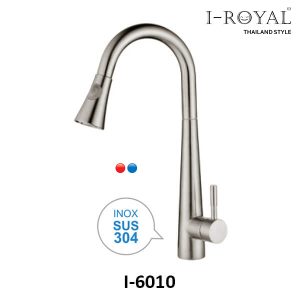 VÒI RỬA CHÉN NÓNG LẠNH DÂY RÚT INOX 304 I-ROYAL I-6010