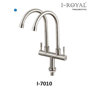 VÒI RỬA CHÉN LẠNH ĐÔI INOX 304 I-ROYAL I-7010