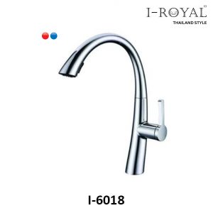 VÒI RỬA CHÉN NÓNG LẠNH DÂY RÚT ĐỒNG THAU MẠ CROM I-ROYAL I-6018