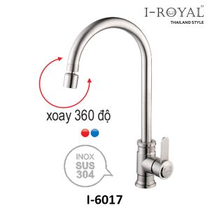 VÒI RỬA CHÉN NÓNG LẠNH INOX 304 I-ROYAL I-6017