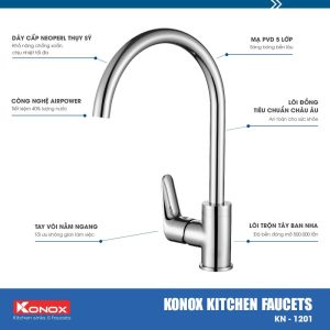 voi rua konox kn1201 1 - Vòi rửa Konox KN1201