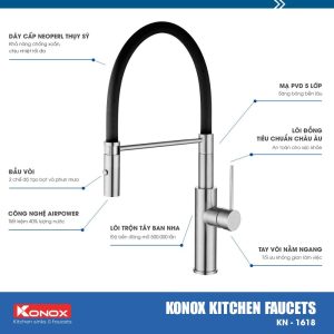 voi rua konox kn1618 1 - Vòi rửa Konox KN1618