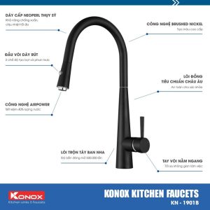 voi rua konox kn1901b 8 - Vòi rửa Konox KN1901B