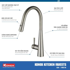 voi rua konox kn1901n 7 1 - Vòi rửa Konox KN1901N