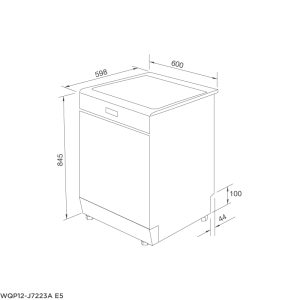 wqp12 j7223a e5 - Máy rửa chén đứng độc lập Malloca WQP12-J7223A E5