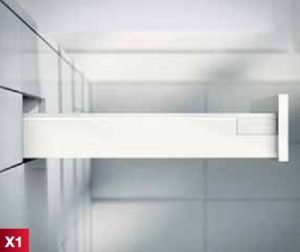 Ray trượt hộp giảm chấn Blum thành thấp X1 550.84.735