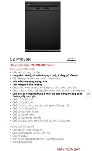 z3232421290845 da53c4edb6ca83a904690ea3efbbef20 - Máy rửa bát Canzy CZ-P1036R