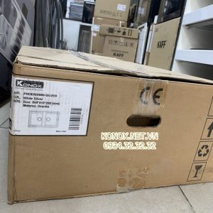 z3339877325952 69409d033d31f579223ec2de90e4de06 scaled 1 1 - Granite sink Phoenix 860 White SilverSiphon, giá úp bát inox KONOX