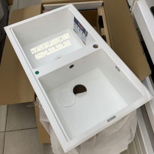 z3339877380258 fbe6703945a4894b832cb41aff8300bb scaled 1 1 - Granite sink Phoenix 860 White SilverSiphon, giá úp bát inox KONOX