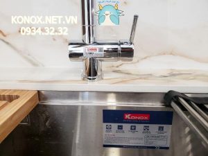 z3360072320494 7686abfa54acf97aa77297a1a9011ac6 1 - Undermount sink KN6046SUSiphon, thớt gỗ, roll mat KONOX