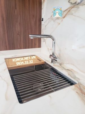 z3375668683870 f9de2b4b1b16d7f1720bbcf346a24a86 - Topmount sink KN8050TSSiphon, thớt gỗ, roll mat KONOX