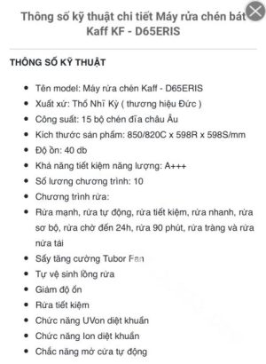z3519632859212 793e01a5af30e3bd99c8b1c3b2d76ebd - MÁY RỬA CHÉN BÁT KAFF D65ERIS NHẬP KHẨU CHÂU ÂU MỚI NHẤT 2022