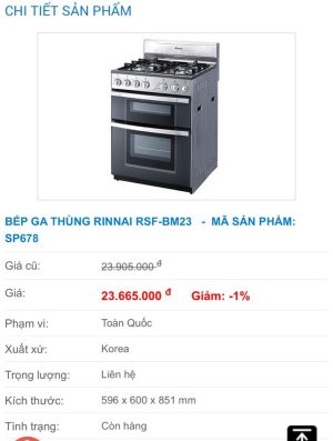 z3526051488566 a7dff2b2060e2651769eec6d35b7b8ab 1 - BẾP GA THÙNG RINNAI RSF-BM23 SP678