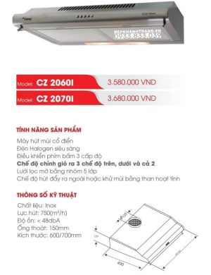 z3553996606091 4928560e873ae84b50430f7fb2120ea4 - Máy hút mùi Canzy CZ-2060B