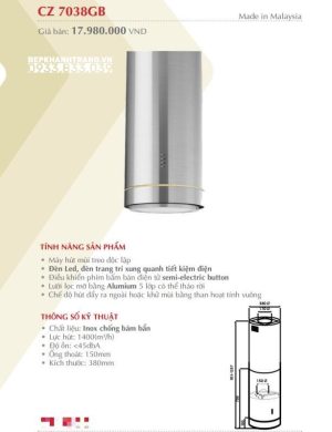z3554167449279 cb64389e9be4fd1f3625b4327dc15835 - Máy hút mùi độc lập CANZY CZ 7038GB