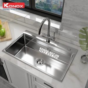 z3558033169264 702864059b846de95ef84359c033cbd8 1 2 - Undermount sink KN8046SUSiphon, thớt gỗ, roll mat KONOX