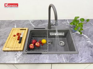 z3558033178324 7d5752518dbfcdf6e5fd0b412701c4c3 - Chậu rửa Konox Ruvita 680 Silver