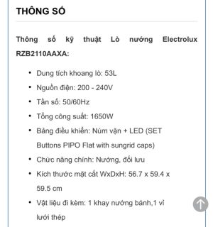 z3583505538548 2fcafe964e29d9b8777ed084fd1ef9cd - LÒ NƯỚNG Electrolux RZB2110AAXA NHẬP KHẨU BA LAN MỚI NHẤT 2022