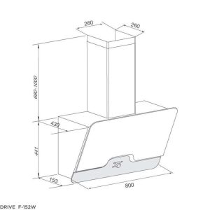z3603226288217 99f25b40e9213f4ce923b5b76f4f3126 1 - Máy hút mùi áp tường Malloca Drive F-152W