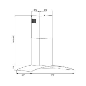 z3603533371504 a764fa5f0cc9a3337f8c0bac17d7c528 - Máy hút mùi áp tường Malloca MC 750E
