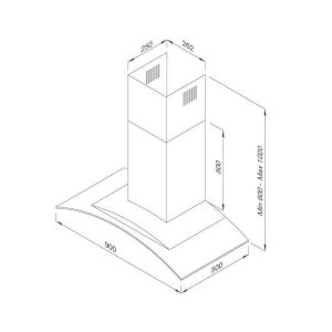 z3603659700276 4d89246cd43f0ece4a4f4026025cf977 - Máy hút mùi áp tường Malloca Gama K3155.9