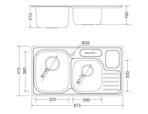 z3615937074029 a52072d08f65ecb0daf48094d115001d - Chậu rửa chén Malloca MS 1024