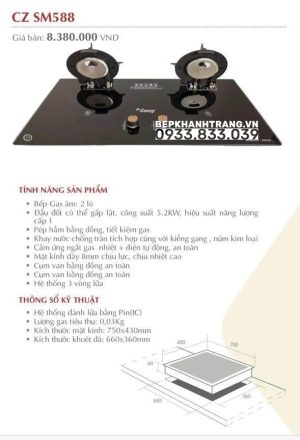 z3730523596965 6911c4206a158e4fb1d7d86f182b45a3 - Bếp gas âm Canzy CZ SM588