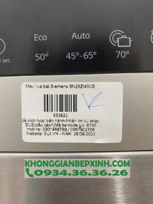 z3764825978658 47409abd6842c06c7f090332b8551420 - MÁY RỬA BÁT SIEMENS SN27YI01CE
