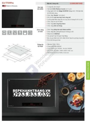 z3770057606155 f4a8c709cfcc53d48aad0e1badf8d4c1 - Bếp Điện Từ Kết Hợp EUROSUN EU-T709pro