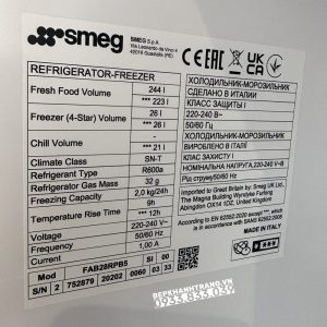 z3772666345512 f4f77d3a3d3d92e1e5127209bca644d2 scaled 1 - TỦ LẠNH SMEG, CỬA ĐƠN, ĐỘC LẬP, CỬA MỞ PHẢI, MÀU ĐỎ, 50’S STYLE FAB28RRD3 536.14.237
