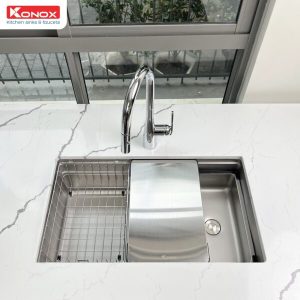 z3796664131627 f9998367911e8277cc059fdfd3cc04f5 1 - Chậu rửa bát Konox 1 hố DEKOR KN7644SU