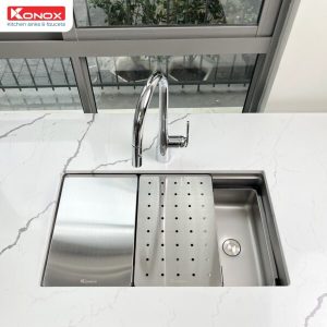 z3796664136742 7894f921f259513dacfc40473c96fdf5 1 - Chậu rửa bát Konox 1 hố DEKOR KN7644SU